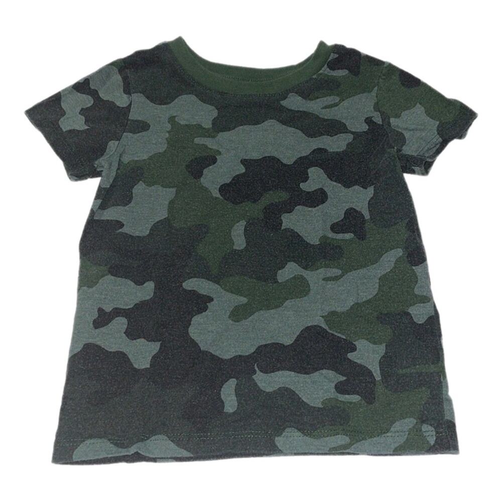 Cat & Jack Short Sleeve Camo Print T-Shirt Toddler Boy Size 2T Green